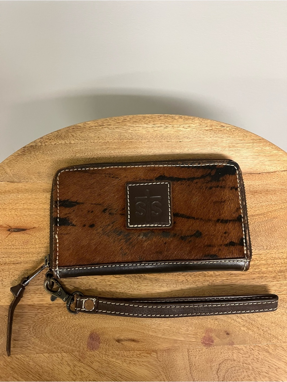 STS Ranchwear Cowhide and Leather Wallet/Wristlet